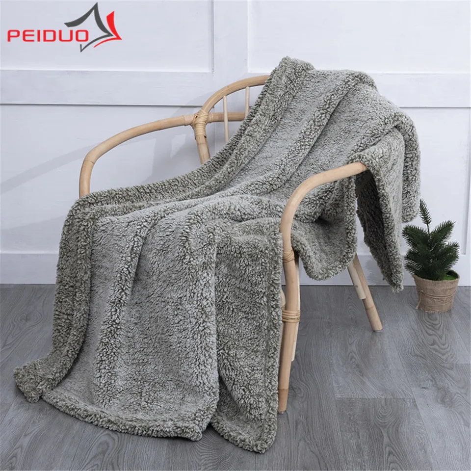 

Sherpa Fleece Bed Blanket, Fluffy, Soft, Cozy, Microfiber Flannel Blankets for Sofa, Chairs, Bed, Thermal Blanket for All Season