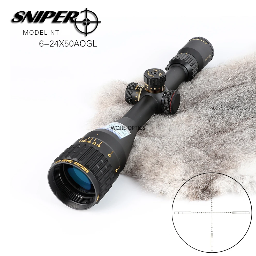 

SNIPER NT 6-24X50 AOGL Riflescope Tactical Optical Sight Full Size Reticle night hunting optics rifle red dot sight rifle scope