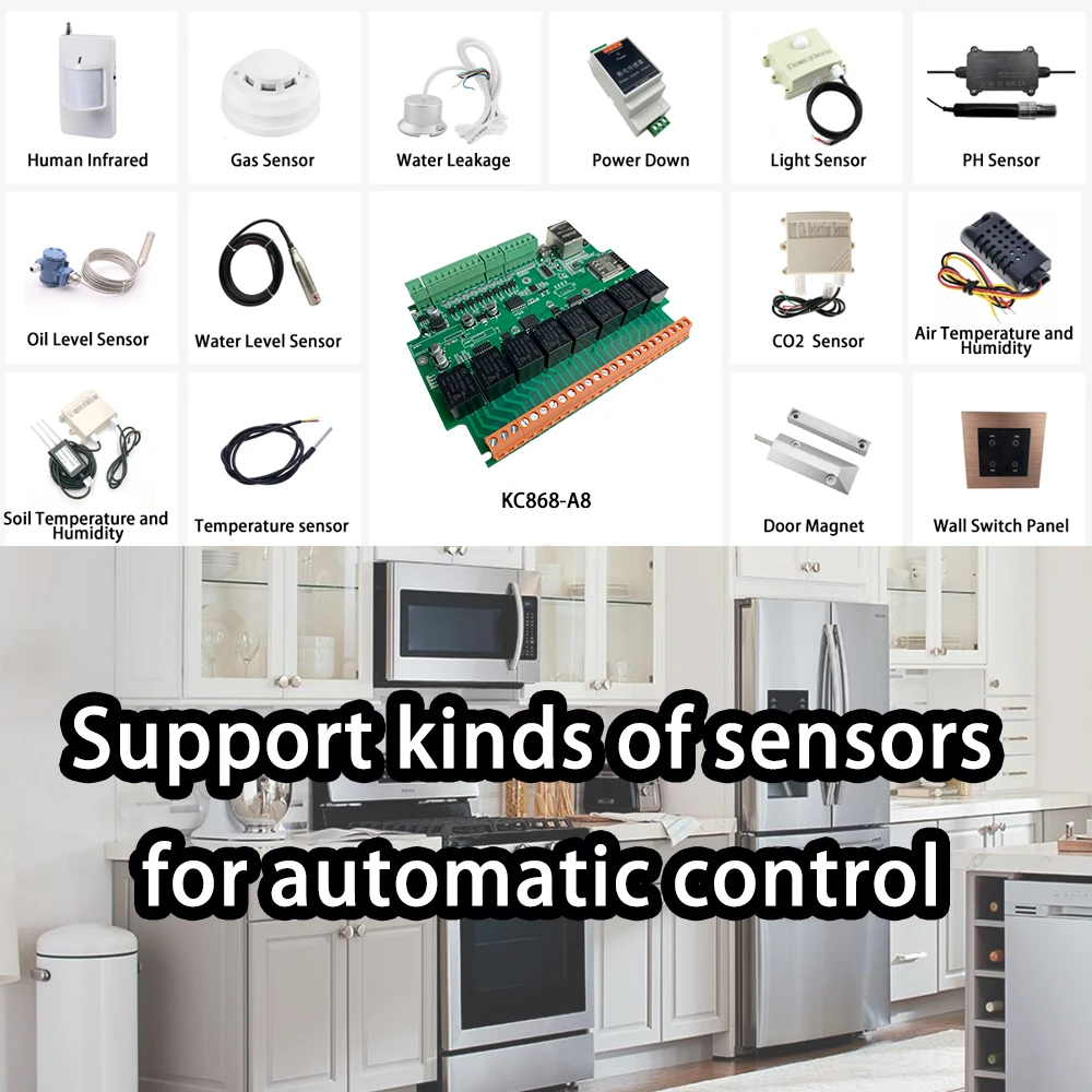 Módulo de Automação Kincony Inteligente Residencial Controlador wi fi Ethernet Relé Esp32 rf Remoto Dimmer Switch Mqtt Tcp Web Http Tasmota a8 - Image 4