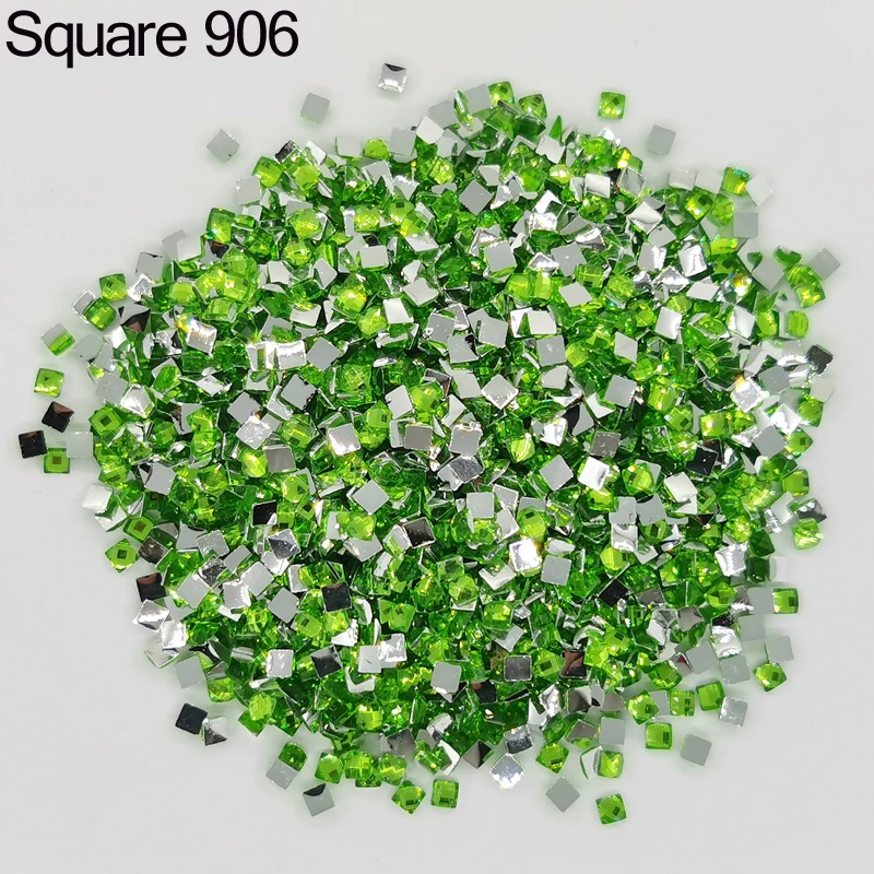 2021 New Crystal Resin Shinny Stone 2.5mm Square Drills Diamond Painting Embroidery Rhinestone Mosaic 