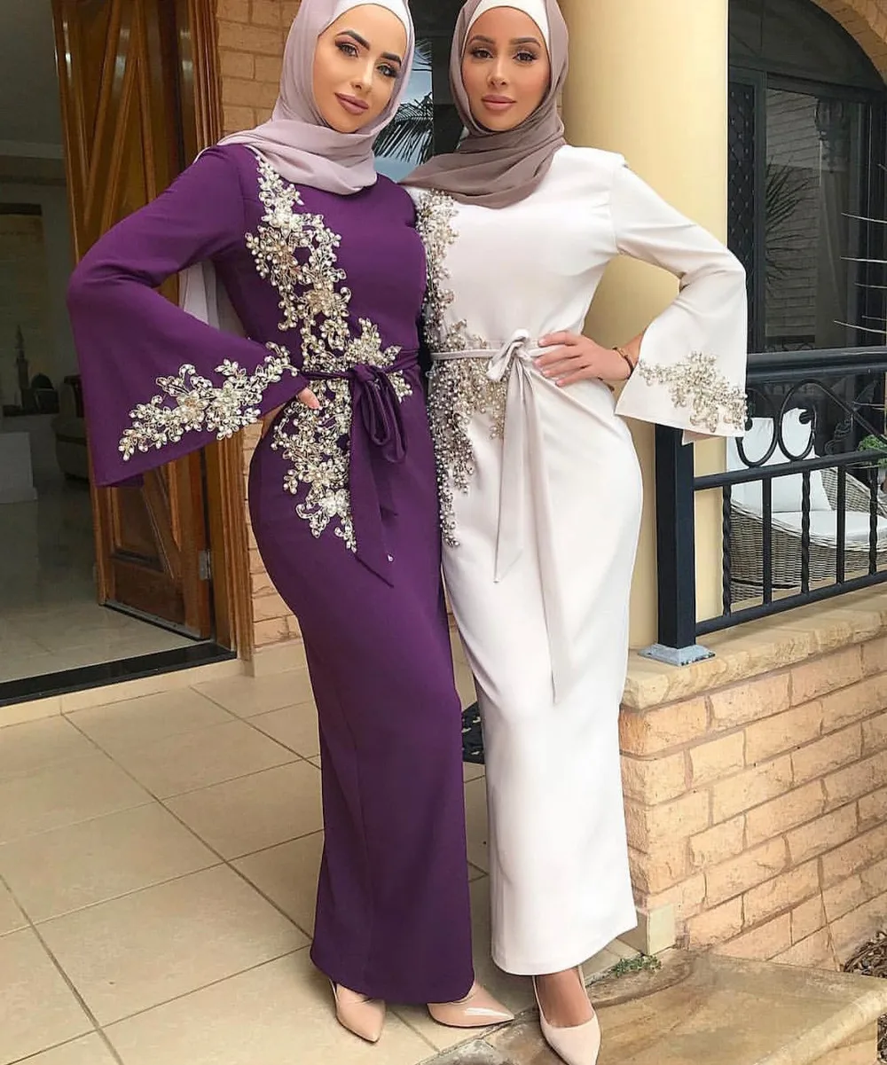 Элегантное мусульманское платье с вышивкой abaya Дубай платье Vestidos кардиган-кимоно халат кафтан Jubah Eid Рамадан исламский кафтан