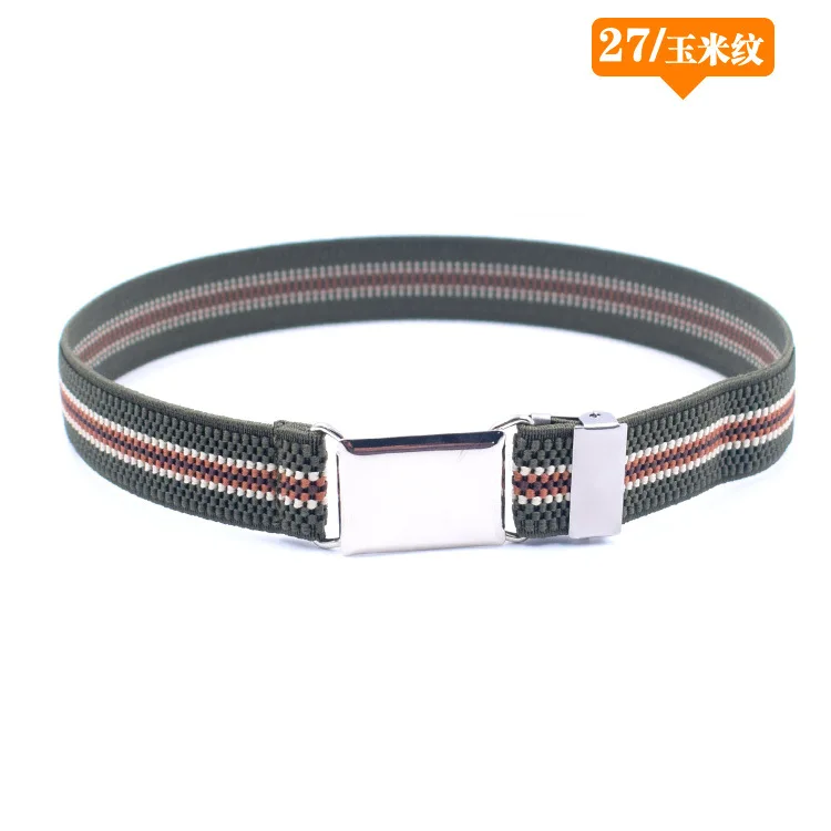 Waist Belt Детские эластичные штаны в полоску с регулируемым поясом и цветочным принтом для мальчиков и девочек - Цвет: Waist Belt