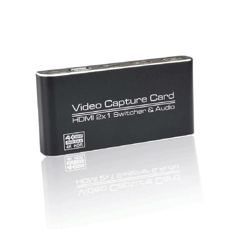

4K HDMI to USB 3.0 Videos Capture Card Dongle 2 x 1 Switch with Remote Control