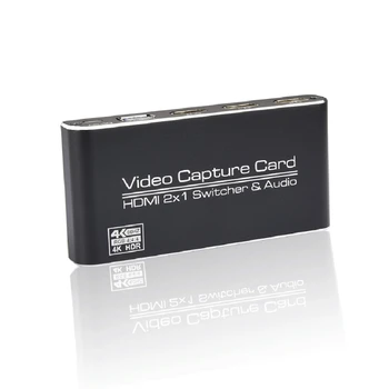 

4K to USB 3.0 Videos Capture Card Dongle 2 x 1 Switch with Remote Control B95D