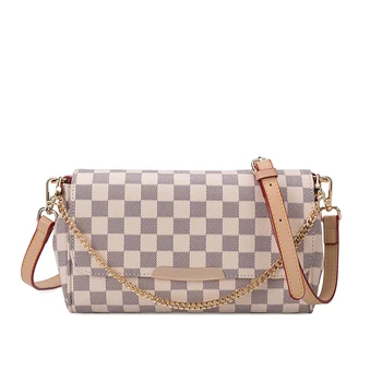 

Chain Plaid Design Luxury Women's Bag 2020 European and American Fashion Women Shoulder Bag High Quality Pu Messenger Bag