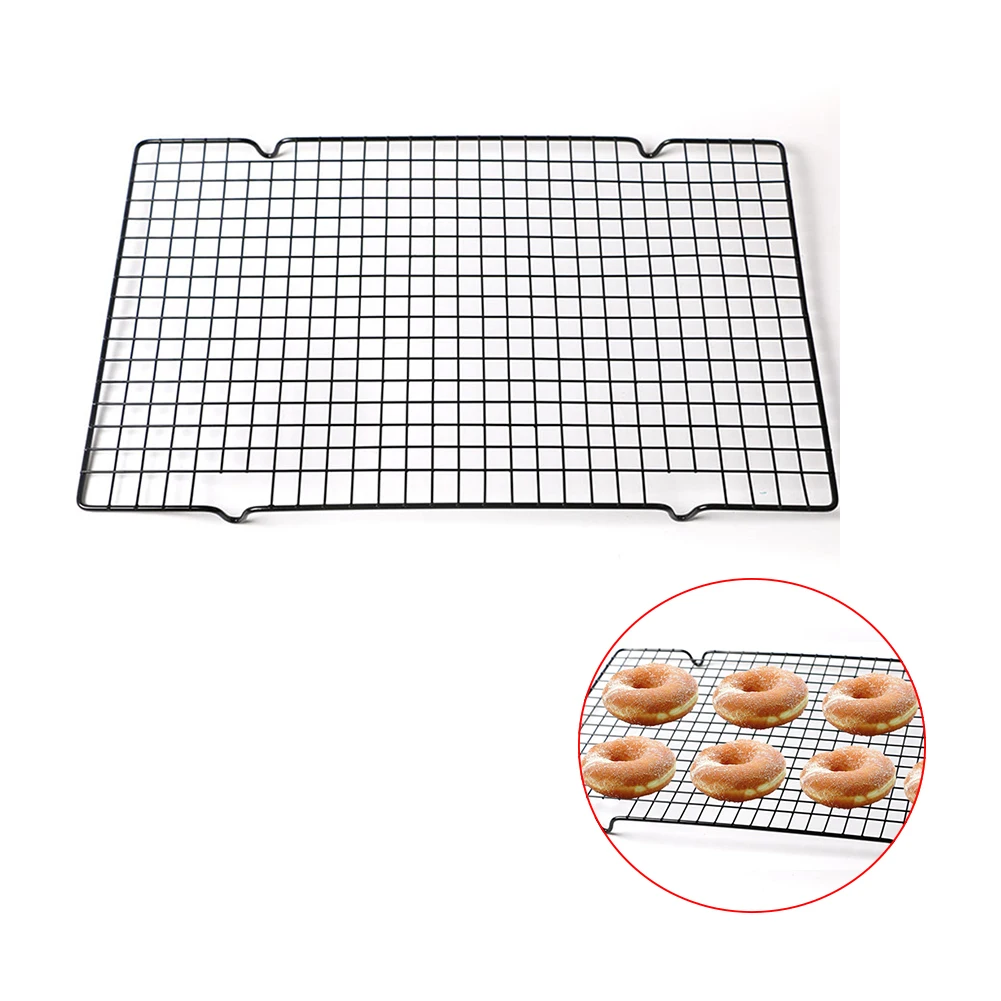 

Carbon Steel Wire Grid Cool Rack BBQ Cake Cooling Shelf Safe Oven Kitchen Baking Tools Drop Shipping