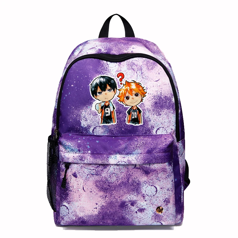 Haikyuu аниме Kawaii унисекс школьные сумки для мальчиков и девочек 3D принт USB зарядное