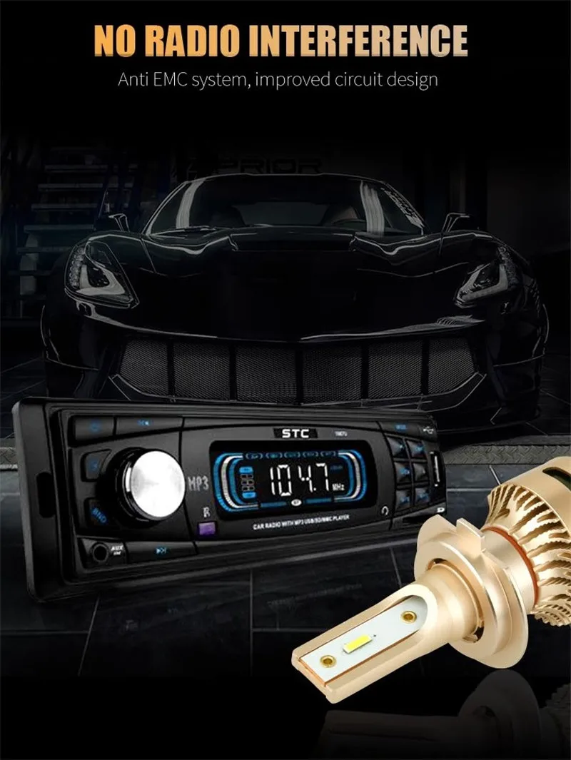 2 шт. H4 светодиодный H7 H11 H8 9006 HB4 H1 H3 HB3 Автомобильные фары для авто светодиодный светильник с кристаллами CSP светодиодный чипы 6000LM Авто Противотуманные фары 6000 К 12 В