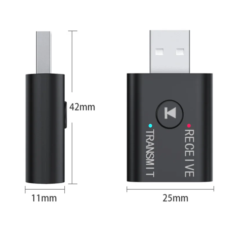 2 в 1 беспроводной Bluetooth приемник адаптер 5 0 аудио передатчик стерео ключ AUX USB 3 мм