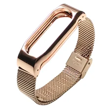 Gosear металлический ремешок для часов без винтов Автоматическая пряжка Смарт-часы ремешок для наручных часов браслет для Xiaomi mi Band 2 mi Band 2 mi 2