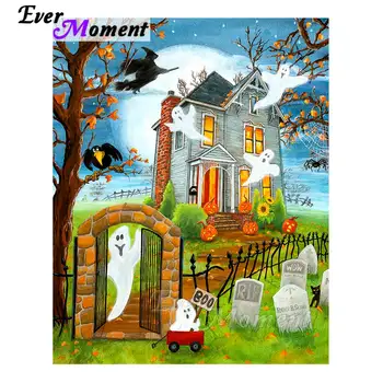 

Ever Moment Diamond Paintings Art Set Halloween Cartoon DIY Handicrafts Full Square Drills Mosaic Cross Stitch For Fun 4Y863