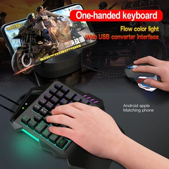 

V500 35 Keys RGB Left Hand Gaming Keyboard Analog Controller Input One-Handed Game Controller LED Backlight Keycaps