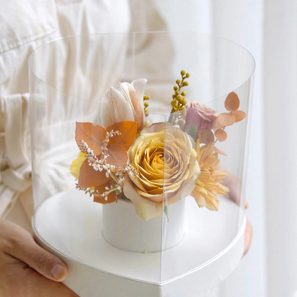 

Flower Boxes Heart Shape Transparent Gift Box Floral Flower Packaging Boxes Wedding Decor For Valentines Day Christmas Gifts