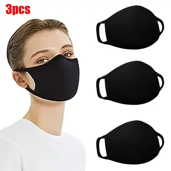 

3Pcs 2-layer Cotton Men Women Breathable Anti Haze Dust Washable Face Mouth Mask Anti Dust Allergy In stock fast shipments
