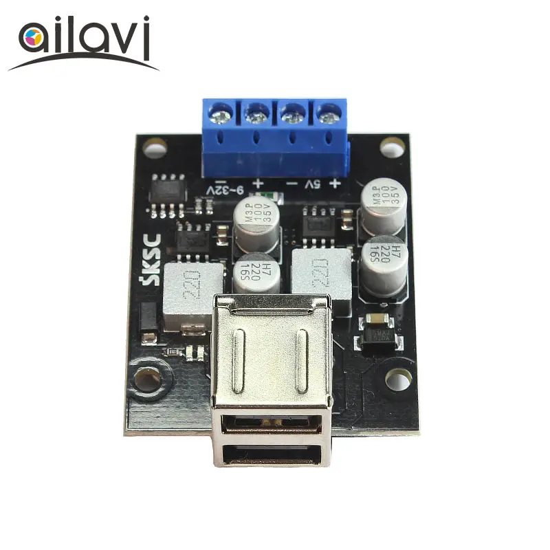 Двойной 2USB понижающий телефон зарядная плата 9V-32V12V24V до 5V 3A* 2 поддерживает фосфат, монокальция фосфат, чехол для телефона для быстрой зарядки