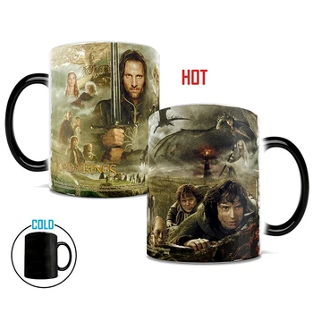 

1Pcs 350ml New Rings Mug Color Changing Cups Sensitive Ceramic Tea Coffee Mugs Cups Friends Gifts