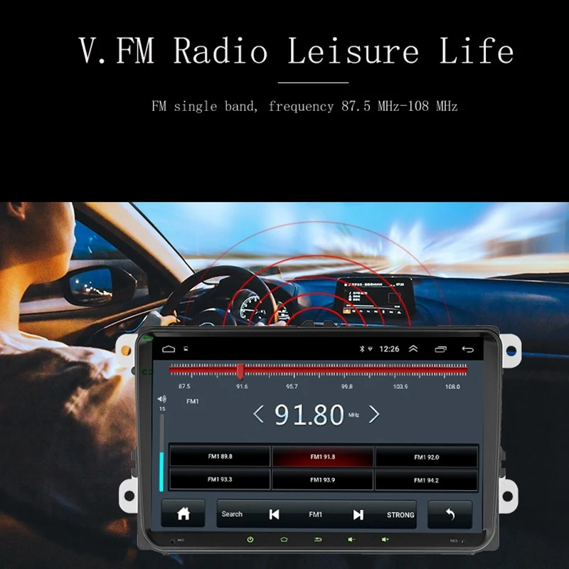 9 дюймов 2Din Android 8,1 автомобиля MP5 плеер с gps-навигатором USB с обезьянкой FM BT Радио