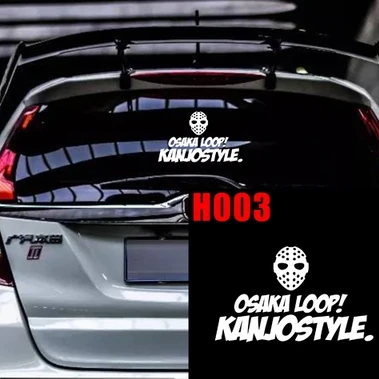003 25x15cm Японская автомобильная наклейка на заднее стекло для FD2 JDM KANJOSTYLE Осака петля KANKPSTYLE JS Racing GK5 - Название цвета: 003 25x15cm