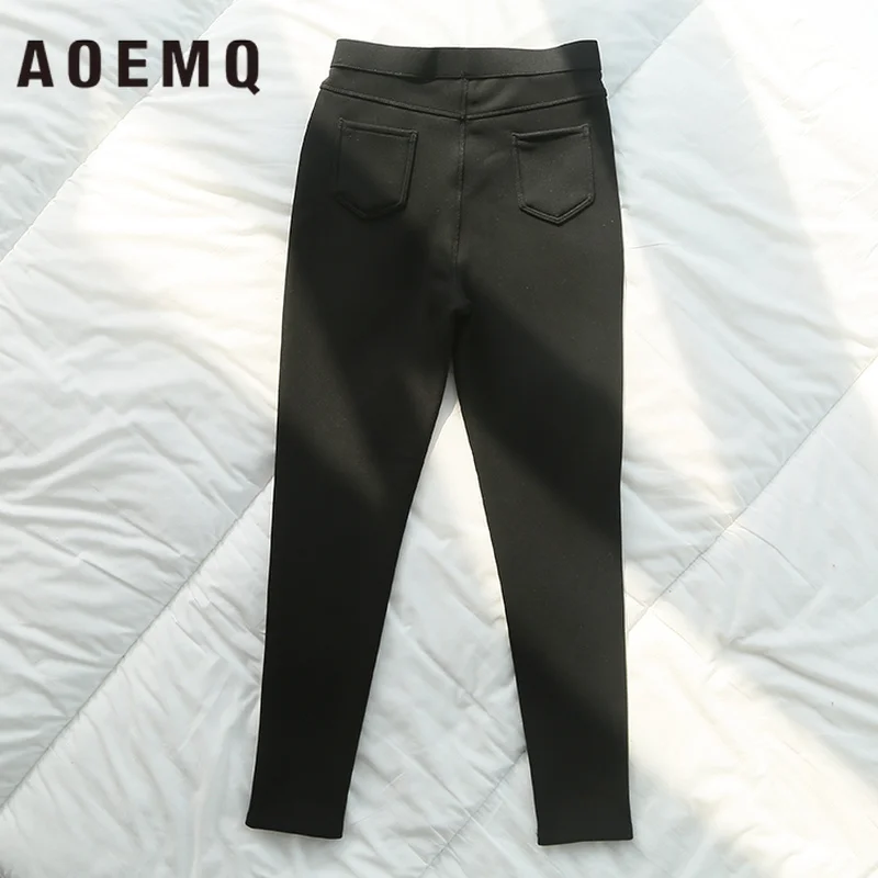 AOEMQ, повседневные однотонные штаны, повседневные Клубные, вечерние, спортивные, для встречи, для женщин, авокадо, леггинсы, Тонкие штаны, Осенние, тонкие леггинсы, женская одежда