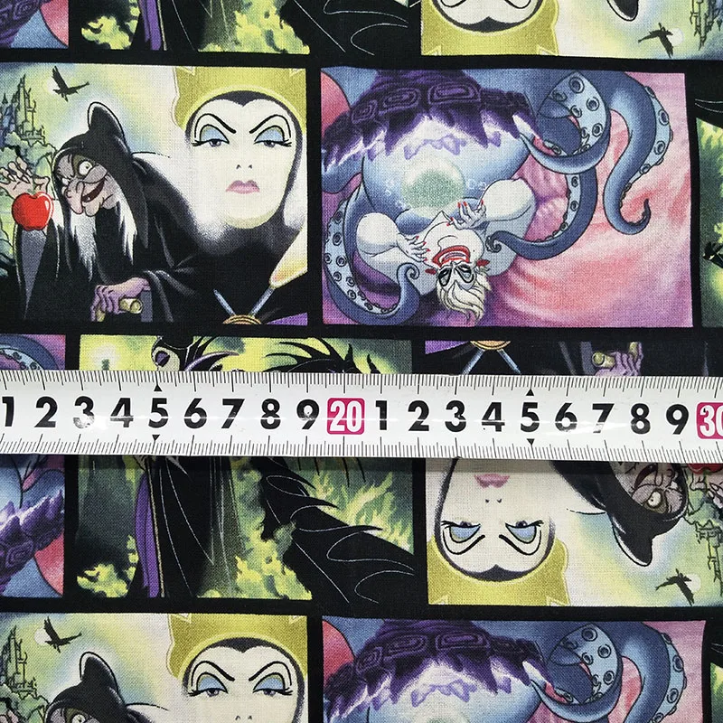 Цветной череп ткань хлопок ткань Ведьма Женский Призрак череп печать ткань шитье пэчворк DIY рубашка одежда/платье