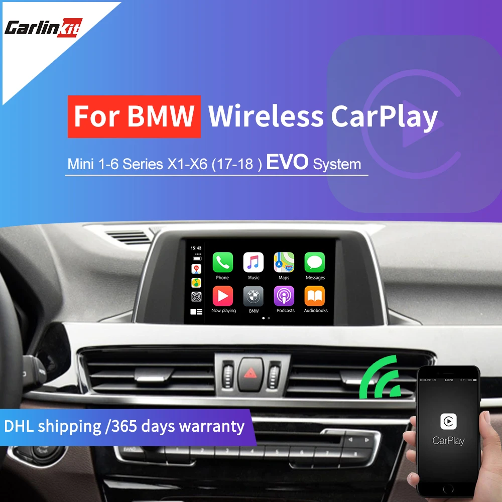 X1//X2//X3//X4//X5//X6//MINI Support iOS13 AirPlay Multi-Window Screen Carlinkit Wireless Carplay//Wired Android Auto for BMW Modified Carplay Module Compatible with BMW NBT System 1//2//3//5//7 Series