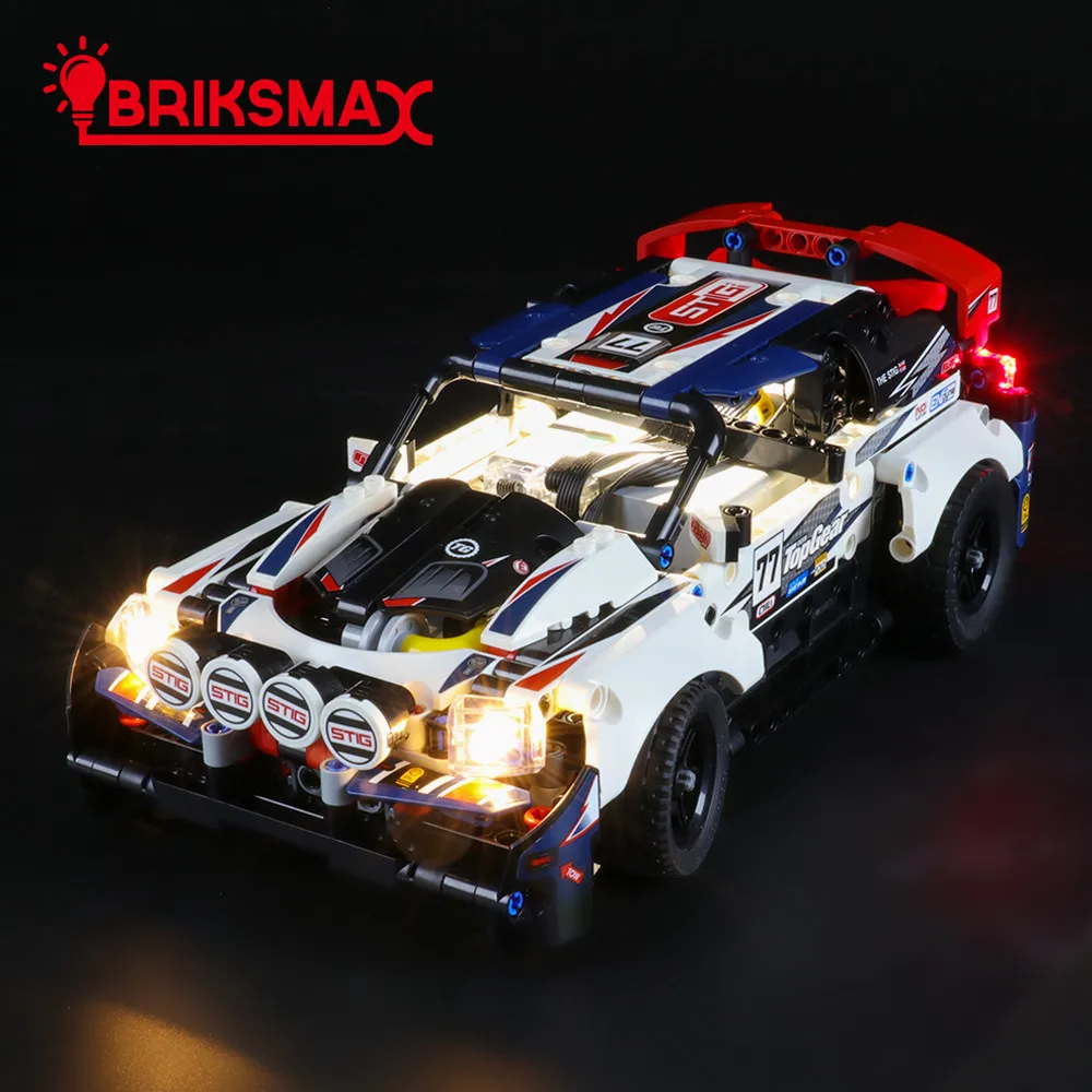 

BriksMax Led Light Kit For 42109 Technic Series App-Controlled Top Gear Rally Car Toys Building Blocks Model Lighting Set ONLY