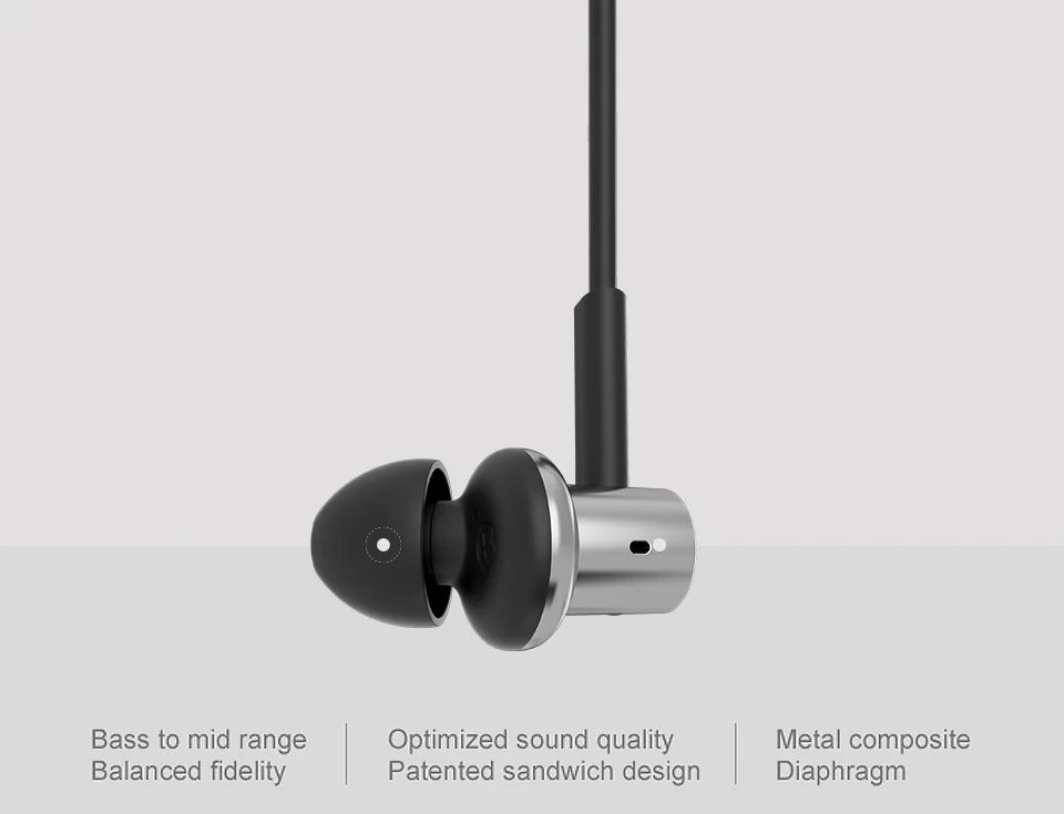 Original Xiaomi Mi IV Hybrid Stereo Dual Drivers In-ear Earphones with Mic Microphone for AndroidiOS Silver (4)