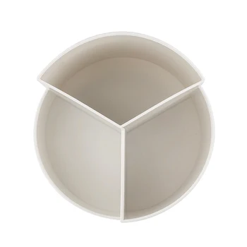 

Sundries Desk Organizer 360 Rotating Makeup Brush Portable Round Storage Pen Holder Tidy Stationery School Office 3 Compartments