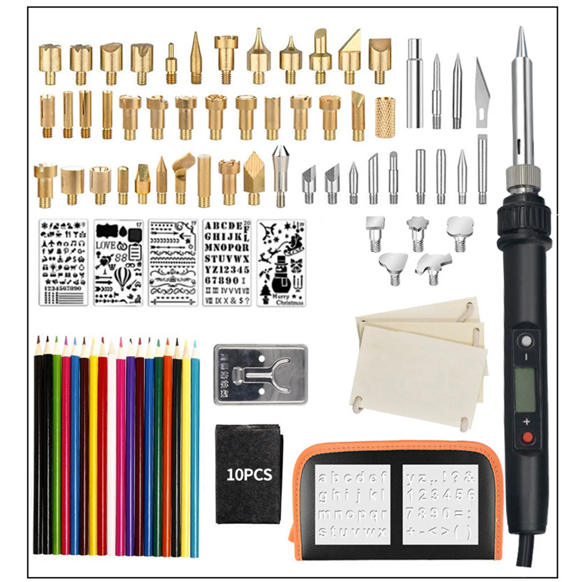 

Cross Border for Electric Soldering Iron Suit 94 Pieces Set 60W Thermostat Digital Display Electric Iron Constant Temperature Ca