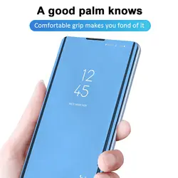 Покрытый зеркальный Вертикальный чехол-подставка для телефона samsung Galaxy Note10 Note10 + флип-кейс интеллектуальный мобильный чехол для телефона