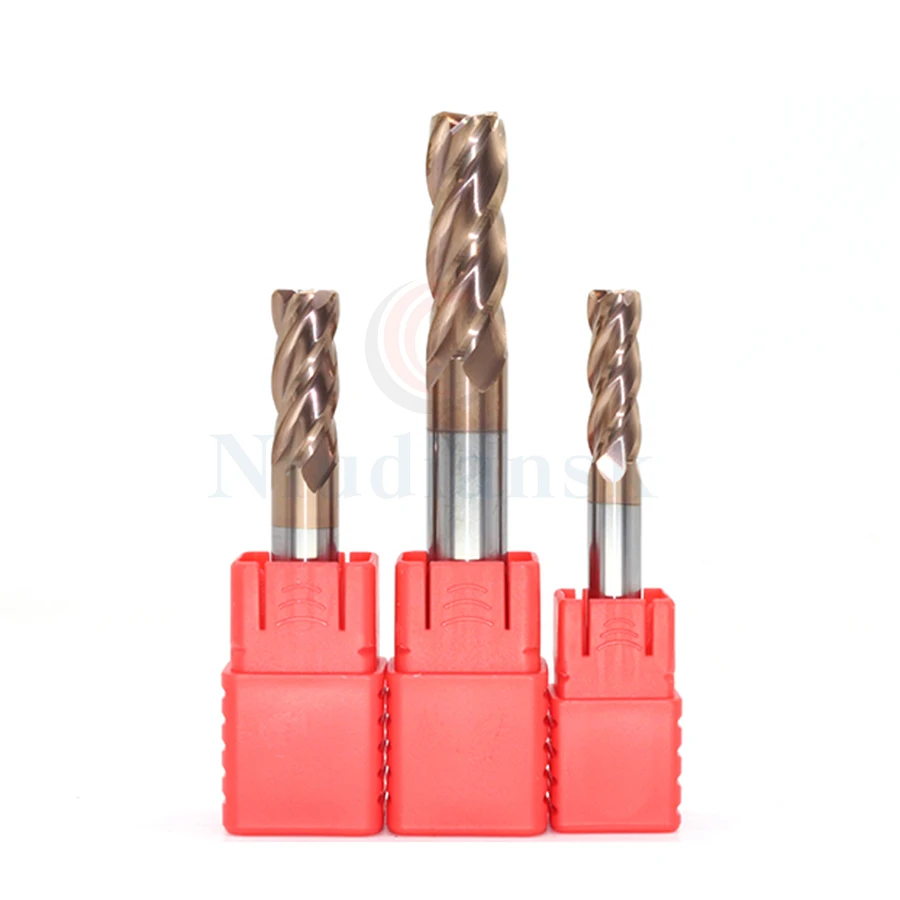 HRC55 Corner Rounding End Mill 4 blade tungsten steel alloy flat milling cutter CNC lathe