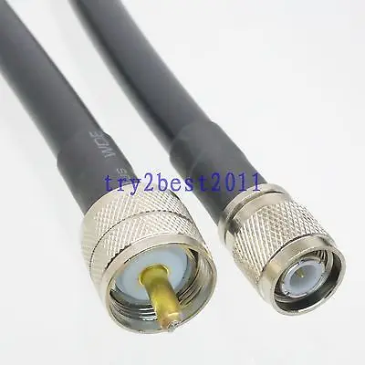 

DHL/EMS 10 Sets RG8/KSR400 TNC plug pin to UHF PL259 plug pin Straight Jumper pigtail Cable 3FT -C1