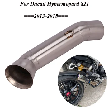 

Motorcycle Exhaust Pipe Connecting Link Pipe Middle Mid Tube Slip on Exhaust System for Hypermopard 821 2013-2018