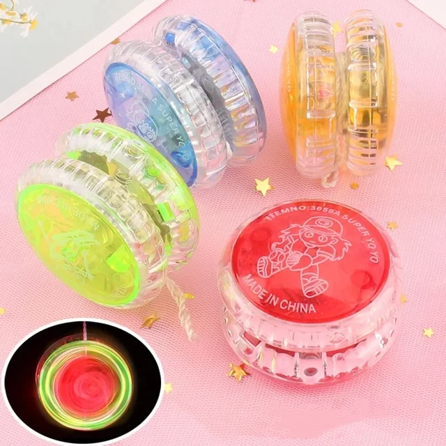 Classic Kids Interesting Plastic LED Luminous High Speed Yoyo Ball Colorful Flash Toys Children Favorite Childhood Game Gifts 2