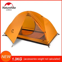 Naturehike палатка для кемпинга 210T 20D силиконовая ткань сверхлегкий 1 человек 2 человека двухслойная альпинистская походная палатка с ковриком