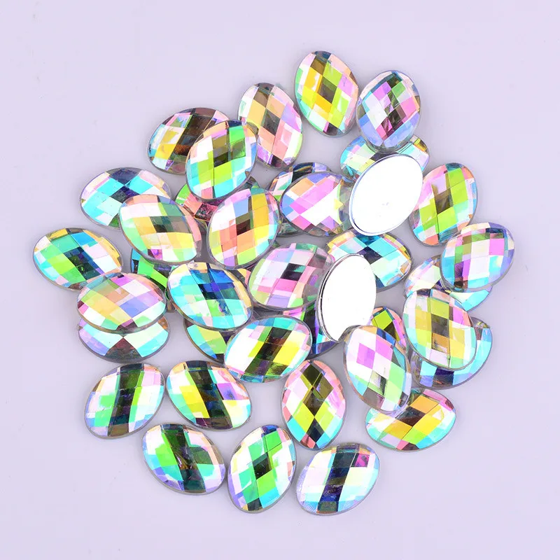 JUNAO-18x25mm-10x14mm-Big-Crystal-Black-Rhinestones-Applique-Glue-Oval-Stones-Acrylic-Gems-Non-Hotfix-Flatback (2)