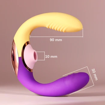 Sucking Vibrator For Women Dildo Double Vibration G Spot Massage Clit Nipper Sucker Clitoris Vagina Stimulator Female Sex Toys 6