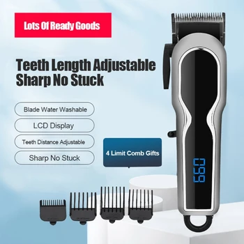

Professional Hair Clippers Men Trimmer Adjustable Blade Barber Grooming Kit Electric Haircut Cutting Machine