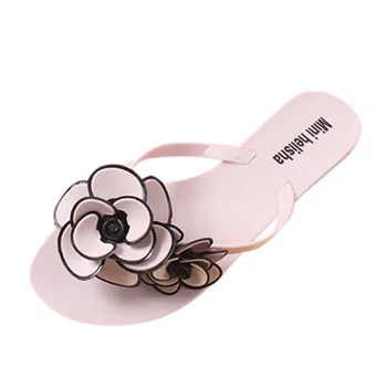 

Women's Flower Flat Slippers Summer Sandals Non-slip Beach Shoes Women's Fashion Casual Floral Flip Flop Outdoor Slippers#311