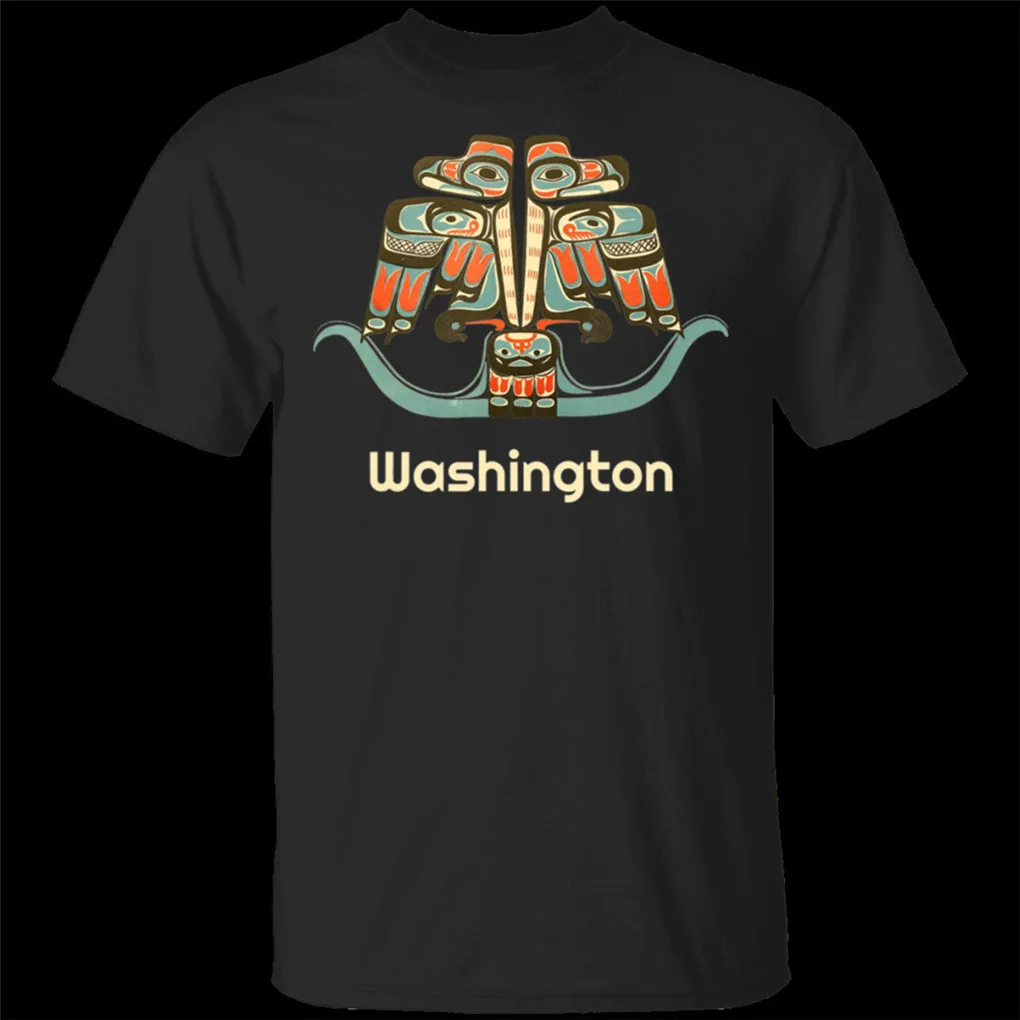 Мужская спортивная футболка с M-XXXL и надписью Washington Thunderbird NW Native Indian American Tribal Black |