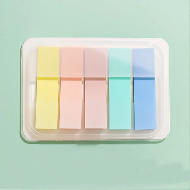 100 Sheet Vintage Morandi Index Memo Pad Posted It Sticky Notes Paper Sticker Notepad Bookmark School Supplies Kawaii Stationery 08