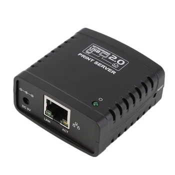 

1-Port Networking Print Server with USB Cable & Power Cable, USB 2.0 Windows 10 - LPR - LAN USB Print Server Adapter