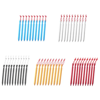 

10 Pieces 18cm Aluminum Alloy Tent Pegs Ground Nail Stake for Camping