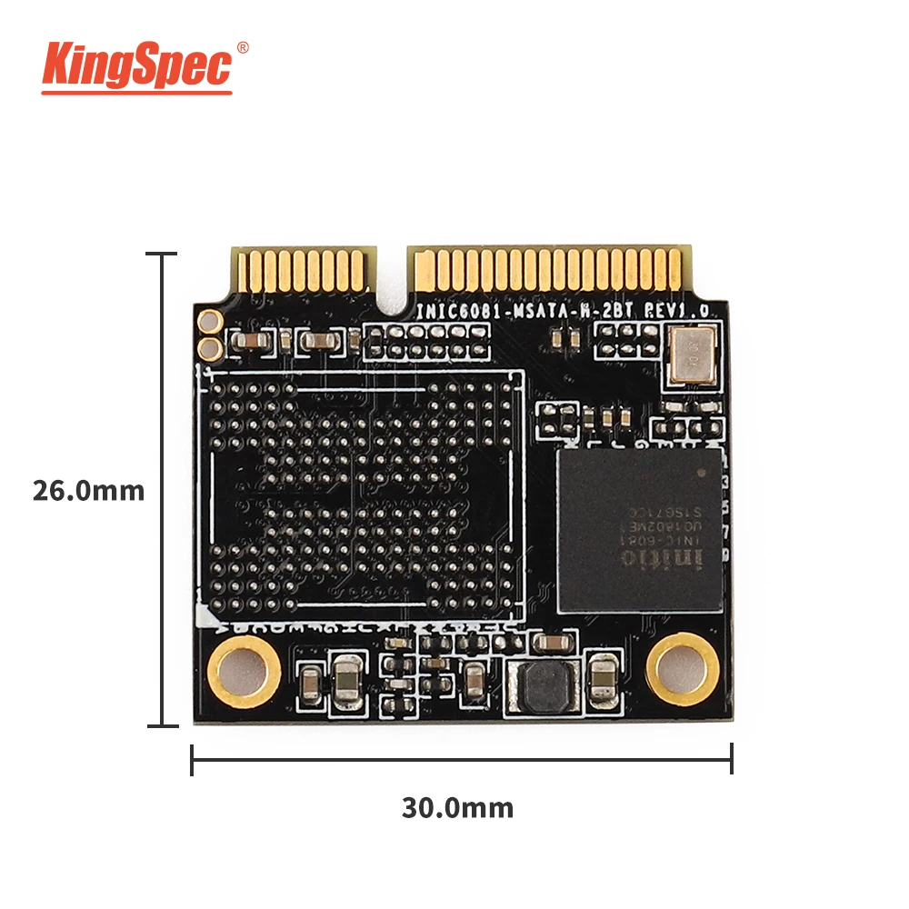 KingSpec mSATA SSD 60 ГБ 120 ГБ 256 ГБ 512 ГБ половина размера mSATA Mini SATA 3 SSD жесткий диск HDD для мини компьютера ноутбука ASUS DELL