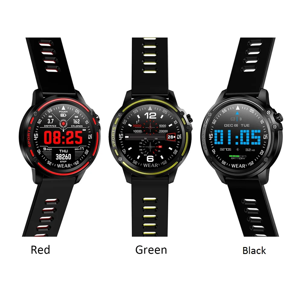 Microwear L8 IP68 Водонепроницаемые Смарт-часы с 1,2-дюймовым экраном 240*240 пикселей BT4.0 BT музыкальная погода для Android/iOS