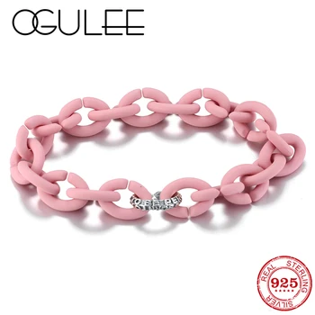 

High Quality Sliver-color Letter Bead Charm Bracelet Sweet Pink Rubber X Charm Bracelets Women Bracelet Jewelry Holiday Gifts