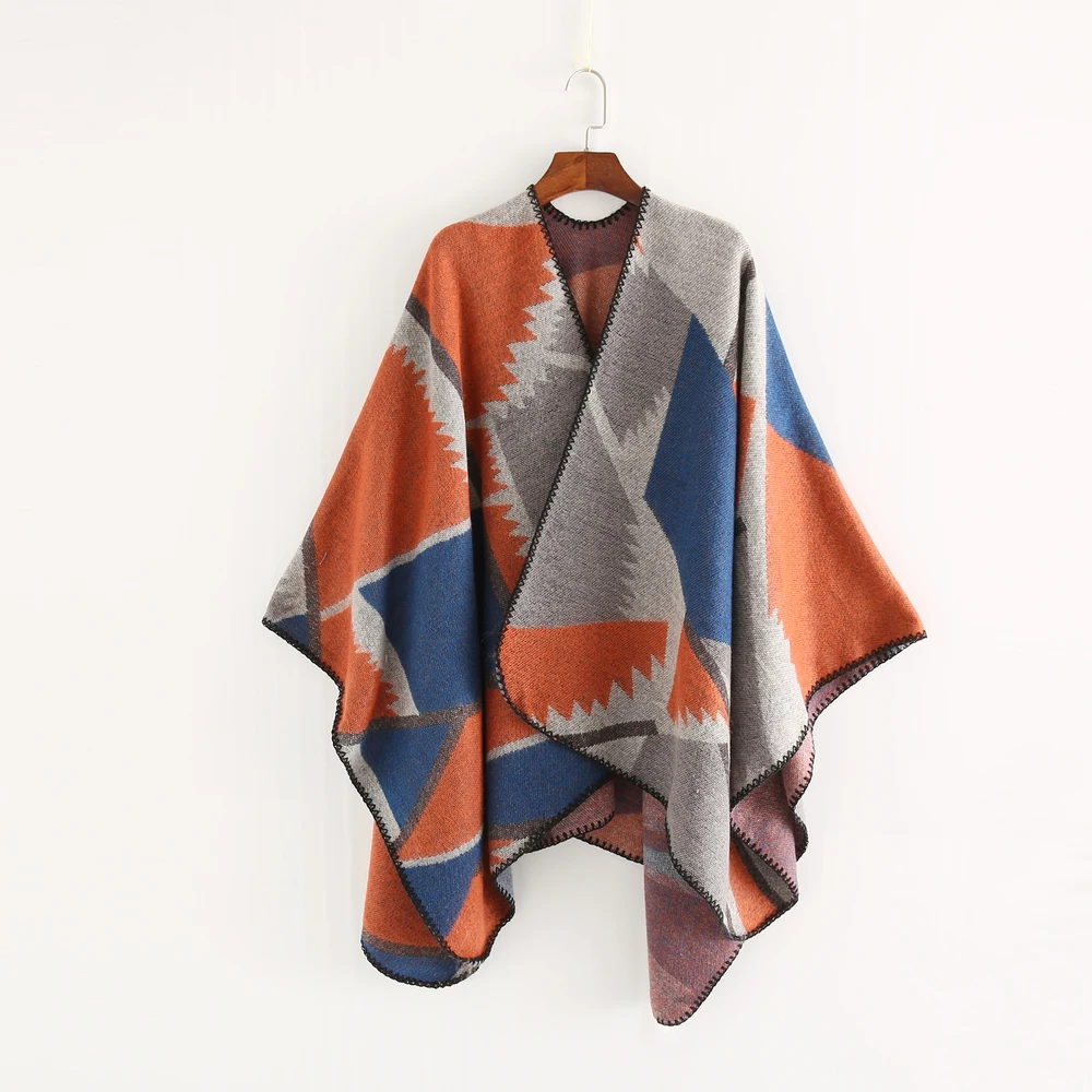 

150cm Women Cashmere Scarves Geometric Print Autumn New Soft Warm Lady Girls Wraps Long Scarf Female Shawl DP2679