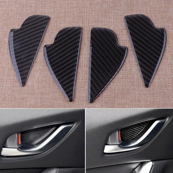 

CITALL 4pcs Carbon Fiber Inner Door Handle Cup Bowl Cover Sticker Trim Fit For Mazda 3 6 CX-5 CX-3 CX-8 CX-9 2016 2017 2018