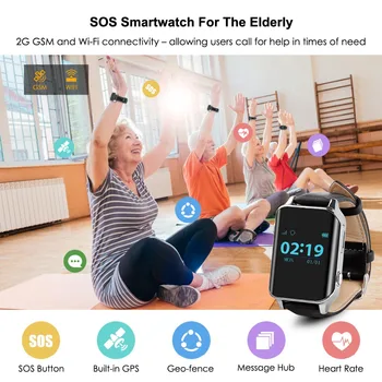 

Cool Precise GPS Kids Elderly Smart Watch A16 GPS WIFI SOS LBS Locate Heart rates mergency SOS call for child old smartwatch A16