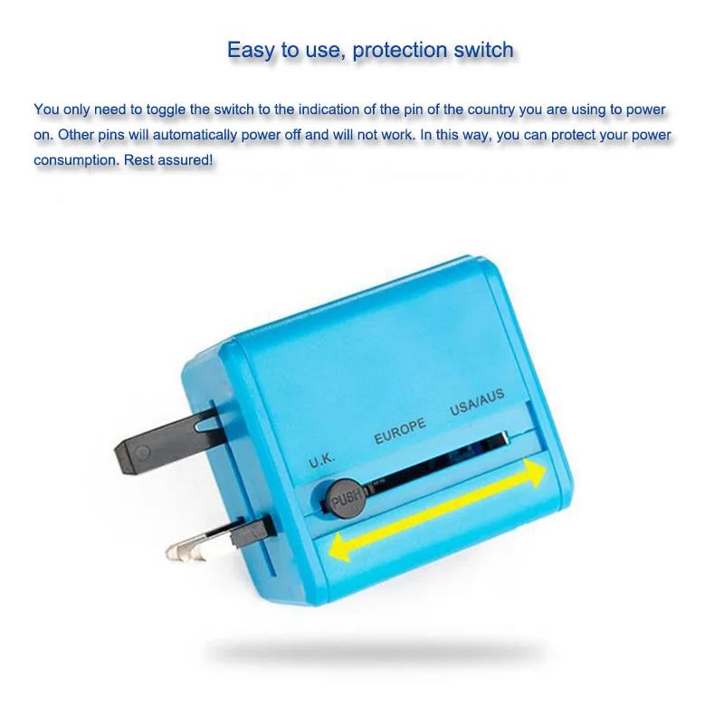 Tomada de conversão para viagem, plugue de